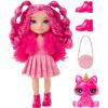 imageRainbow High Littles  Magenta Monroe Pink 55quot Posable Small Doll with Purse Magical Pet Kitty Girls Toy Gift Kids Ages 412 Years