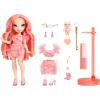 imageRainbow High Pinkly  Pink Fashion Doll in Fashionable Outfit with Glasses ampamp 10 Colorful Play Accessories Gift for Kids 412 Years and Collectors