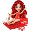 imageRainbow High Swim ampamp Style Ruby Red 11quot Fashion Doll with Shimmery Wrap to Style 10 Ways Removable Swimsuit Sandals Fun Play Accessories Kids Toy Gift Ages 412 Years