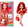 imageRainbow High Swim ampamp Style Ruby Red 11quot Fashion Doll with Shimmery Wrap to Style 10 Ways Removable Swimsuit Sandals Fun Play Accessories Kids Toy Gift Ages 412 Years
