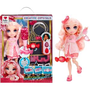 imageRainbow High Creative Crystals Bella  Pink 11 Fashion Doll with Crystal Accessory Make It Kit Ring for You DIY Crafts Resin Play Kids Gift 8