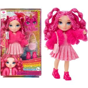 imageRainbow High Littles  Magenta Monroe Pink 55quot Posable Small Doll with Purse Magical Pet Kitty Girls Toy Gift Kids Ages 412 Years