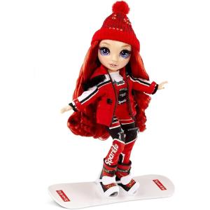 imageRainbow High Winter Break Ruby Anderson  Red Fashion Doll and Playset with 2 Designer Outfits Snowboard and Accessories