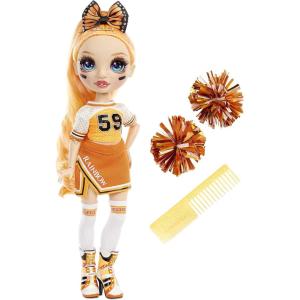 imageRainbow High Cheer Poppy Rowan  Orange Cheerleader Fashion Doll with 2 Pom Poms and Doll Accessories Great Gift for Kids 612 Years Old