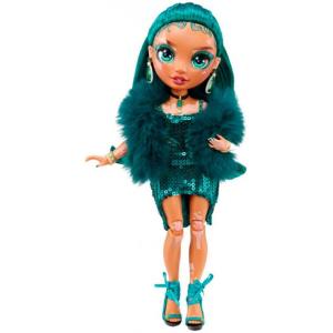 imageRainbow High Jewel Richie Emerald Green Fashion Doll with Vitiligo 2 Designer Outfits to Mix ampamp Match with Accessories Great Gift for Kids 612 Years Old and Collectors