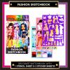 imageHorizon Group USA Rainbow High Scratch n Style Fashion Sketchbook Scratch Art Coloring Book Includes Stencils Crayons Scratch Art Stickers ampamp MoreMulti210933Fashion Sketchbook