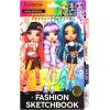 imageHorizon Group USA Rainbow High Scratch n Style Fashion Sketchbook Scratch Art Coloring Book Includes Stencils Crayons Scratch Art Stickers ampamp MoreMulti210933Fashion Sketchbook