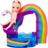 imageRainbow High Littles Pool Day Playset  Small Doll Pink 55 Pool with Rainbow Slide Accessories Smoothie Stand Kids Gift Ages 4