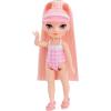 imageRainbow High Littles Pool Day Playset  Small Doll Pink 55 Pool with Rainbow Slide Accessories Smoothie Stand Kids Gift Ages 4