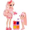 imageRainbow High Littles Pool Day Playset  Small Doll Pink 55 Pool with Rainbow Slide Accessories Smoothie Stand Kids Gift Ages 4