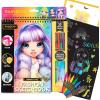 imageHorizon Group USA Rainbow High Scratch n Style Fashion Sketchbook Scratch Art Coloring Book Includes Stencils Crayons Scratch Art Stickers ampamp MoreMulti210933Coloring Book