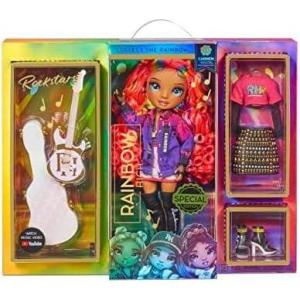 imageRainbow High Rockstar Fashion Doll 2 Complete Outfits ampamp Rockband Essentials Choose Carmen Major Vanessa Tempo Lyric Lucas  Multicolour