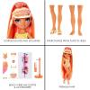 imageRainbow High Pacific Coast Simone Summers Sunrise Orange Fashion Doll with 2 Designer Outfits Pool Accessories Playset Interchangeable Legs Toys for Kids Great Gift for Ages 612 Years
