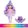 imageRainbow High Littles Rainbow Fantasy Fairies  Pet  Amethyst Purple 55quot Posable Small Doll ampamp Fantasy Pegasus Unicorn Pet with Interchangeable Fairy Wings Kids Gift 4