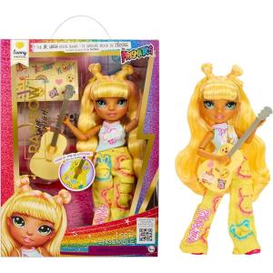 imageRainbow High Jr High Rock Band  Sunny Yellow 9 Fashion Doll with Guitar Customize with Stickers Posable Great Toy Gift for Kids Ages 4
