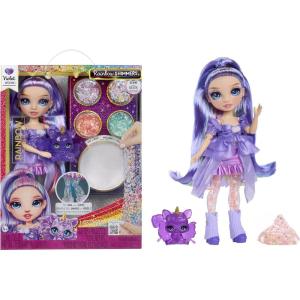 imageRainbow High Rainbow Shimmers with Slime  Violet Purple 11 Fashion Doll Create a Rainbow Doll Slime Kit Pet Squirrel Kids Gift 4