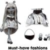 imageRainbow High Shadow High Luna Madison Grayscale 11 Fashion Doll Grey Hair Metallic Grey Outfit Stylish Handbag Great Gift for Kids 410 Years Old