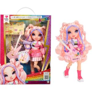 imageRainbow High Jr High Rock Band  Bella Pink 9 Fashion Doll with Guitar Customize with Stickers Posable Great Toy Gift for Kids Ages 4