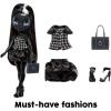 imageRainbow High Shadow High Shanelle Onyx Grayscale 11 Fashion Doll Black hair Black Outfit Stylish Handbag Great Gift for Kids 410 years Old