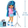 imageRainbow High Jr High Rock Band  Skyler Blue 9 Fashion Doll with Microphone Plus Stand and Amp Customize with Stickers Posable Great Toy Gift for Kids Ages 4