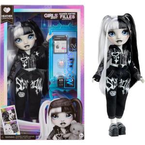 image:imageRainbow High Shadow High Girls Night Heather Grayson  Grayscale 11quot Fashion Doll Black and White Hair ampamp Outfit Girls Night Accessories and Comb