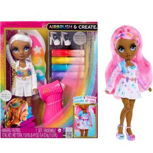 image:imageRainbow High Air Brush amp Create DIY Fashion Doll with Airbrush Marker Kit Washable Rainbow Markers Long Hair Grey Eyes Color Create Play Rinse and Repeat Creative 412