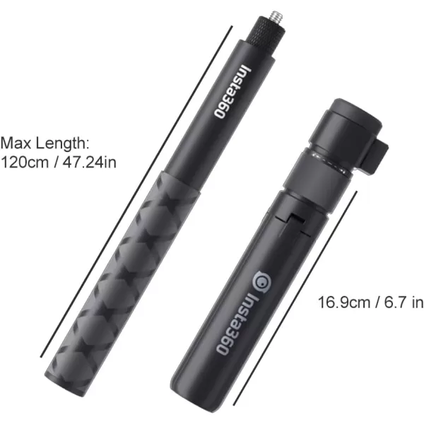 Insta360 Bullet Time Bundle Invisible Selfie Stick Handle with Fold Tripod Stand for X3 ONE X2 ONE RS