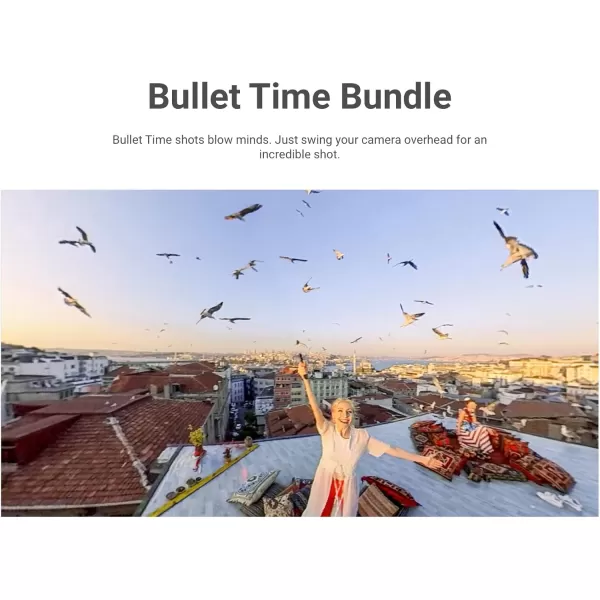 Insta360 Bullet Time Bundle Invisible Selfie Stick Handle with Fold Tripod Stand for X3 ONE X2 ONE RS