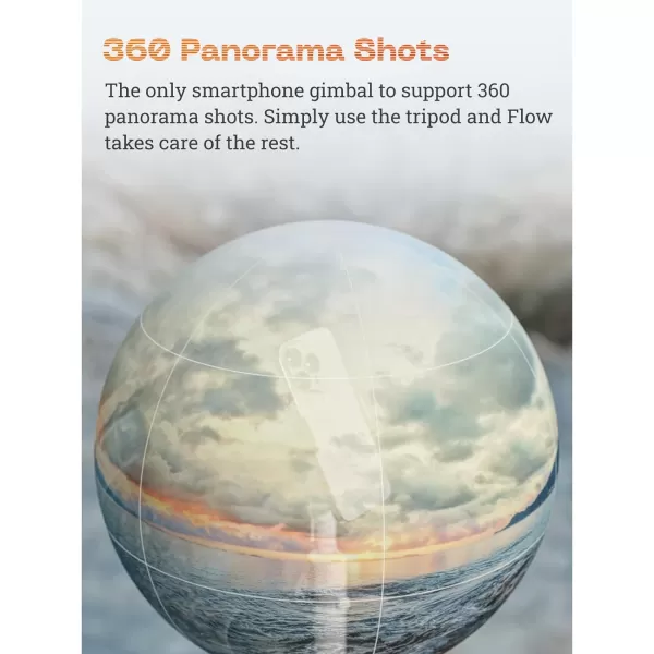 Insta360 Flow Gimbal Stabilizer for Smartphone, Creator Kit - AI-Powered Gimbal, 3-Axis Stabilization, Built-in Tripod, Portable &amp; Foldable, Auto Tracking Phone Stabilizer, Summit White
