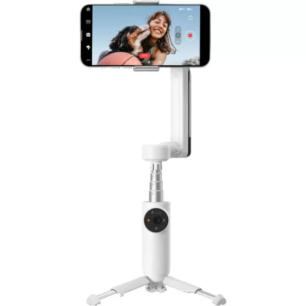 Insta360 Flow Gimbal Stabilizer for Smartphone, Creator Kit - AI-Powered Gimbal, 3-Axis Stabilization, Built-in Tripod, Portable &amp; Foldable, Auto Tracking Phone Stabilizer, Summit White