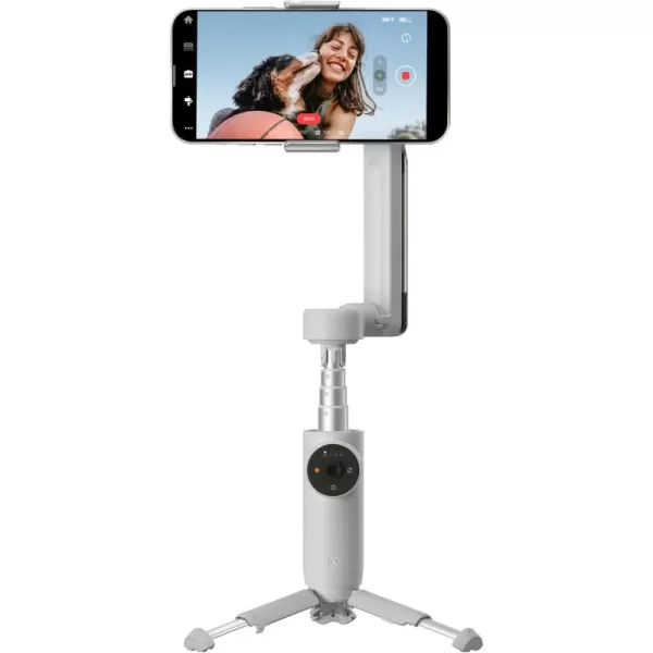 Insta360 Flow Gimbal Stabilizer for Smartphone, Creator Kit - AI-Powered Gimbal, 3-Axis Stabilization, Built-in Tripod, Portable &amp; Foldable, Auto Tracking Phone Stabilizer, Summit White