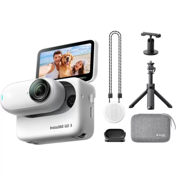 Insta360 GO 3 128GB with Care Warranty Card - Small &amp; Lightweight Action Camera, Portable and Versatile, Hands-Free POV, Mount Anywhere, Multifunctional Action Pod, Waterproof, for Travel, Sports