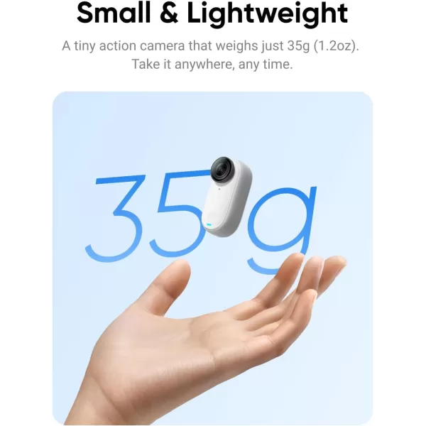 Insta360 GO 3 128GB with Care Warranty Card - Small &amp; Lightweight Action Camera, Portable and Versatile, Hands-Free POV, Mount Anywhere, Multifunctional Action Pod, Waterproof, for Travel, Sports