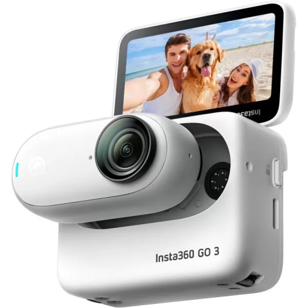 Insta360 GO 3 128GB with Care Warranty Card - Small &amp; Lightweight Action Camera, Portable and Versatile, Hands-Free POV, Mount Anywhere, Multifunctional Action Pod, Waterproof, for Travel, Sports