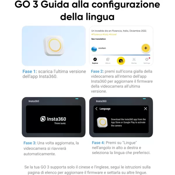 Insta360 GO 3 128GB with Care Warranty Card - Small &amp; Lightweight Action Camera, Portable and Versatile, Hands-Free POV, Mount Anywhere, Multifunctional Action Pod, Waterproof, for Travel, Sports
