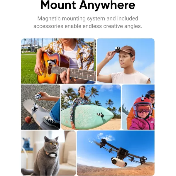 Insta360 GO 3 128GB with Care Warranty Card - Small &amp; Lightweight Action Camera, Portable and Versatile, Hands-Free POV, Mount Anywhere, Multifunctional Action Pod, Waterproof, for Travel, Sports
