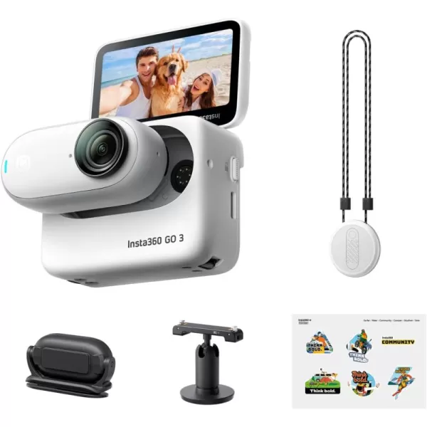 Insta360 GO 3 128GB with Care Warranty Card - Small &amp; Lightweight Action Camera, Portable and Versatile, Hands-Free POV, Mount Anywhere, Multifunctional Action Pod, Waterproof, for Travel, Sports