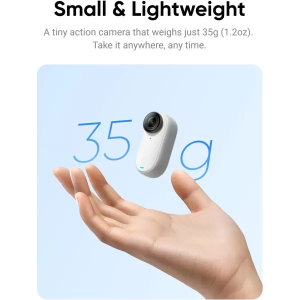 Insta360 GO 3 128GB with Care Warranty Card - Small &amp; Lightweight Action Camera, Portable and Versatile, Hands-Free POV, Mount Anywhere, Multifunctional Action Pod, Waterproof, for Travel, Sports