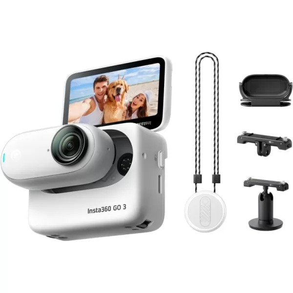 Insta360 GO 3 128GB with Care Warranty Card - Small &amp; Lightweight Action Camera, Portable and Versatile, Hands-Free POV, Mount Anywhere, Multifunctional Action Pod, Waterproof, for Travel, Sports