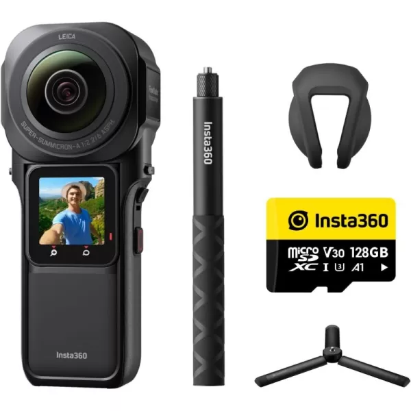 Insta360 ONE RS 1-Inch 360 Edition - 6K 360 Camera with Dual 1-Inch Sensors, Co-Engineered with Leica, 21MP Photo, FlowState Stabilization, Superb Low Light - Get Set Kit