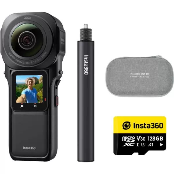 Insta360 ONE RS 1-Inch 360 Edition - 6K 360 Camera with Dual 1-Inch Sensors, Co-Engineered with Leica, 21MP Photo, FlowState Stabilization, Superb Low Light - Get Set Kit