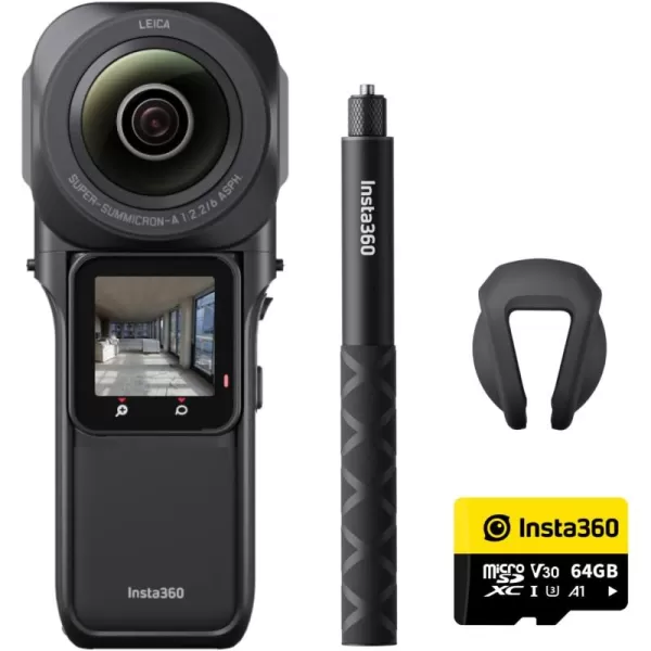 Insta360 ONE RS 1-Inch 360 Edition - 6K 360 Camera with Dual 1-Inch Sensors, Co-Engineered with Leica, 21MP Photo, FlowState Stabilization, Superb Low Light - Get Set Kit