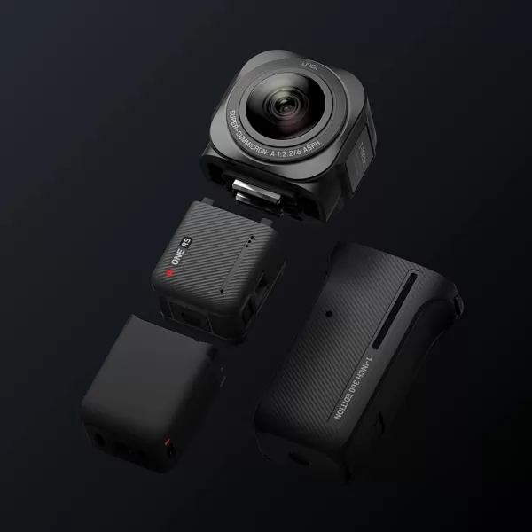 Insta360 ONE RS 1-Inch 360 Edition - 6K 360 Camera with Dual 1-Inch Sensors, Co-Engineered with Leica, 21MP Photo, FlowState Stabilization, Superb Low Light - Get Set Kit