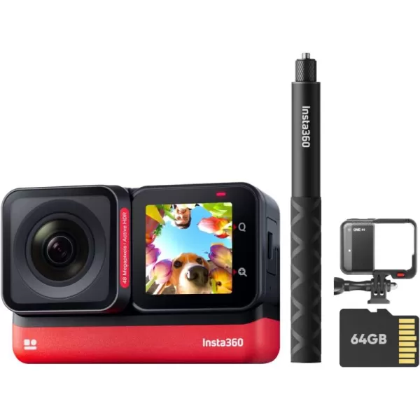 Insta360 ONE RS 4K Edition – Waterproof 4K 60fps Action Camera with FlowSate Stabilization, 48MP Photo, Active HDR, AI Editing