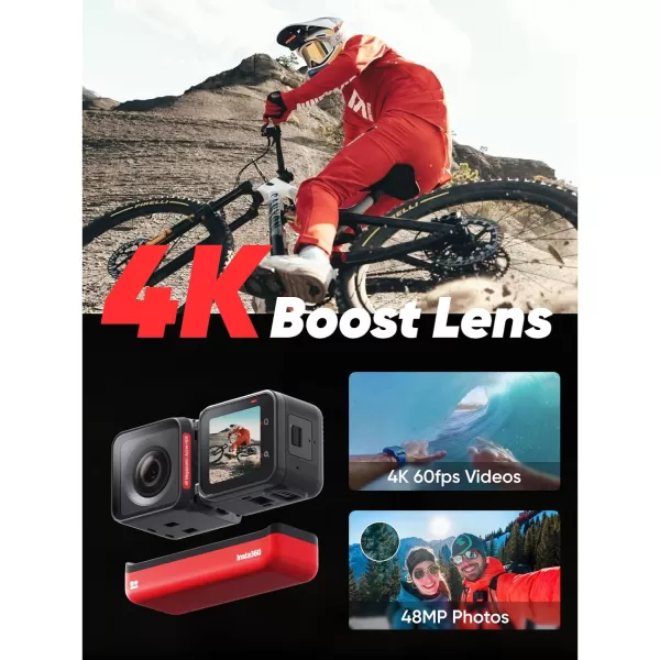 Insta360 ONE RS Twin - Dive Kit Waterproof 4K 60fps Action Camera &amp; 5.7K 360 Camera with Interchangeable Lenses, Stabilization, 48MP Photo, Active HDR, AI Editing