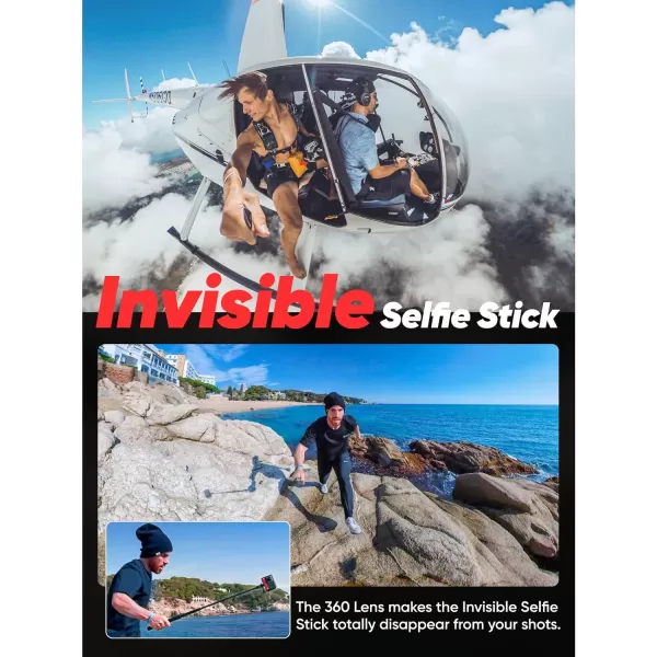Insta360 ONE RS Twin - Dive Kit Waterproof 4K 60fps Action Camera &amp; 5.7K 360 Camera with Interchangeable Lenses, Stabilization, 48MP Photo, Active HDR, AI Editing