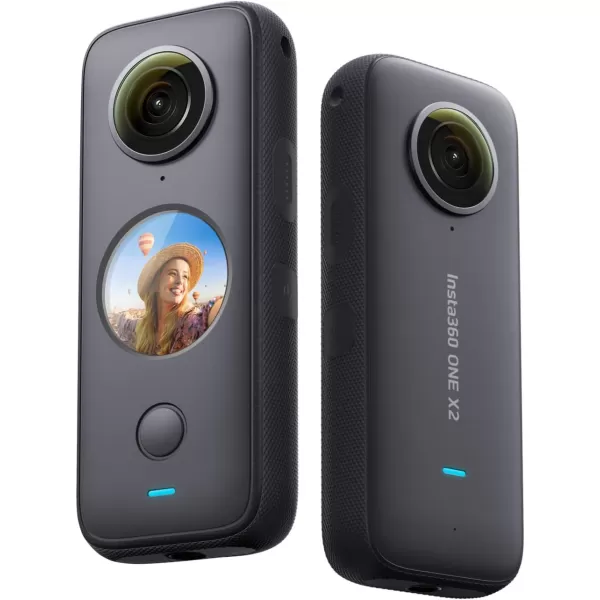 Insta360 ONE X2 360 Degree Waterproof Action Camera, 5.7K 360, Stabilization, Touch Screen, AI Editing, Live Streaming, Webcam, Voice Control