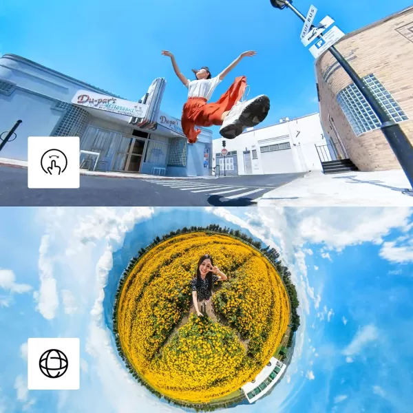 Insta360 ONE X2 360 Degree Waterproof Action Camera, 5.7K 360, Stabilization, Touch Screen, AI Editing, Live Streaming, Webcam, Voice Control )
