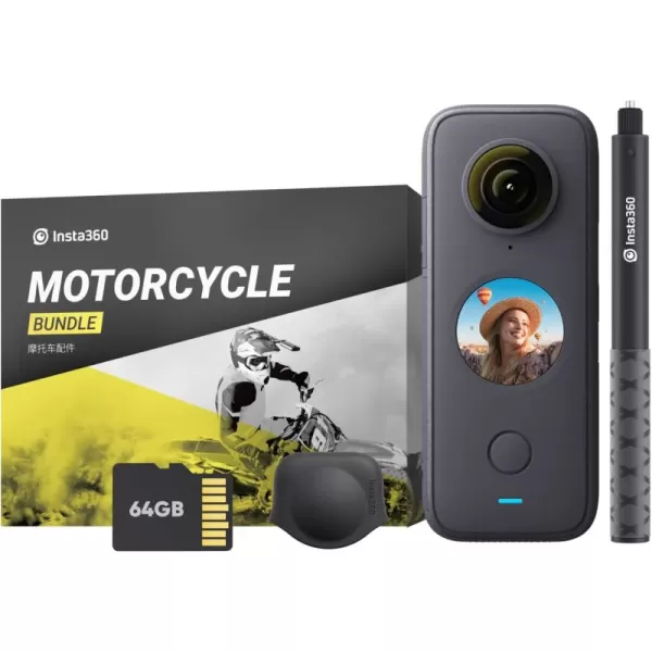 Insta360 ONE X2 360 Degree Waterproof Action Camera, 5.7K 360, Stabilization, Touch Screen, AI Editing, Live Streaming, Webcam, Voice Control