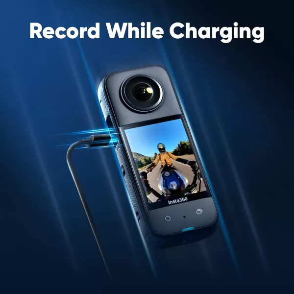 Insta360 X3 Bike Kit - Waterproof 360 Action Camera with 1/2" 48MP Sensors, 5.7K 360 Active HDR Video, 72MP 360 Photo, 4K Single-Lens, 60fps Me Mode, Stabilization, 2.29" Touchscreen, AI Editing)